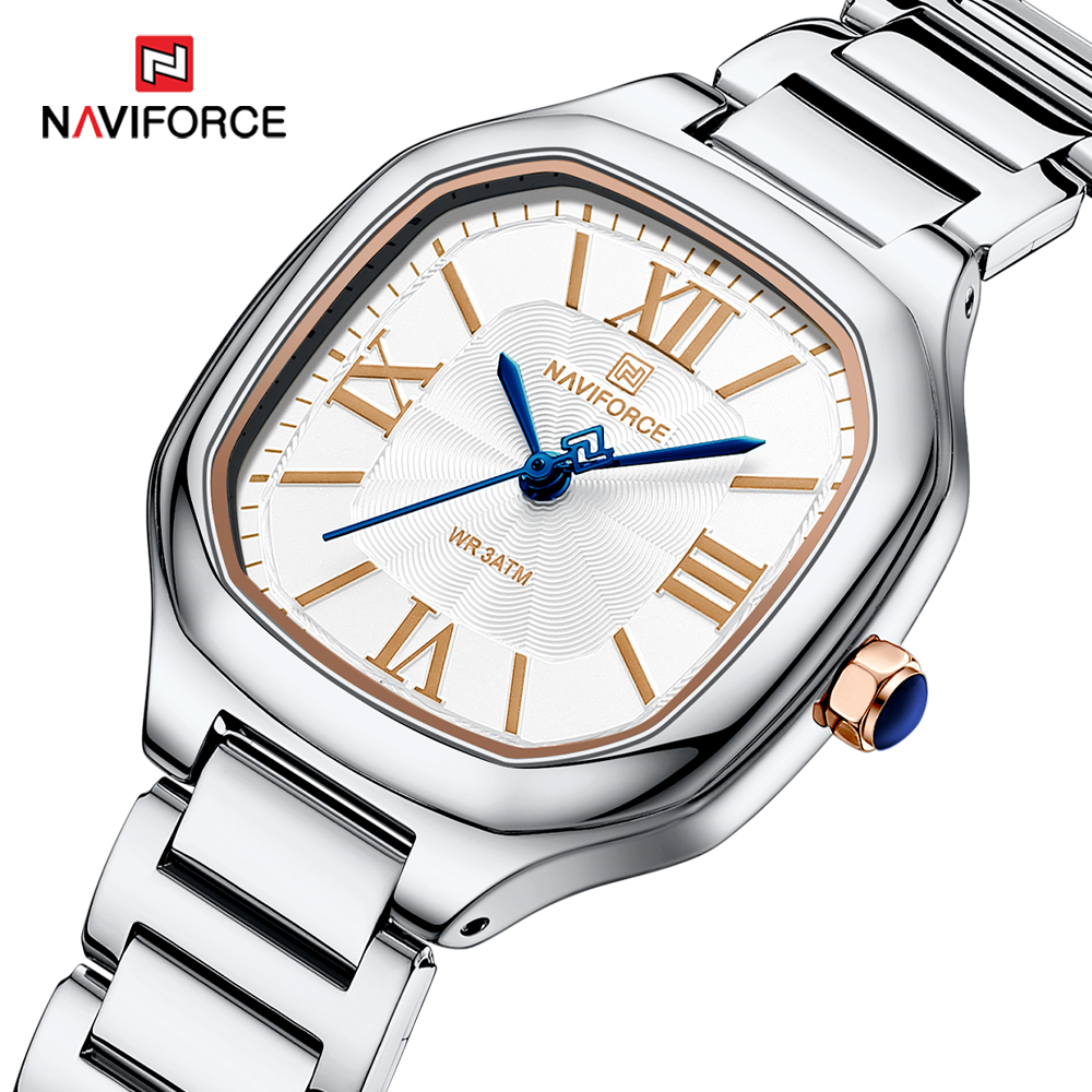Minimalist Thin Watch - NAVIFORCE Luxus-Damenuhr, quadratisches Zifferblatt, Quarz, wasserdicht,