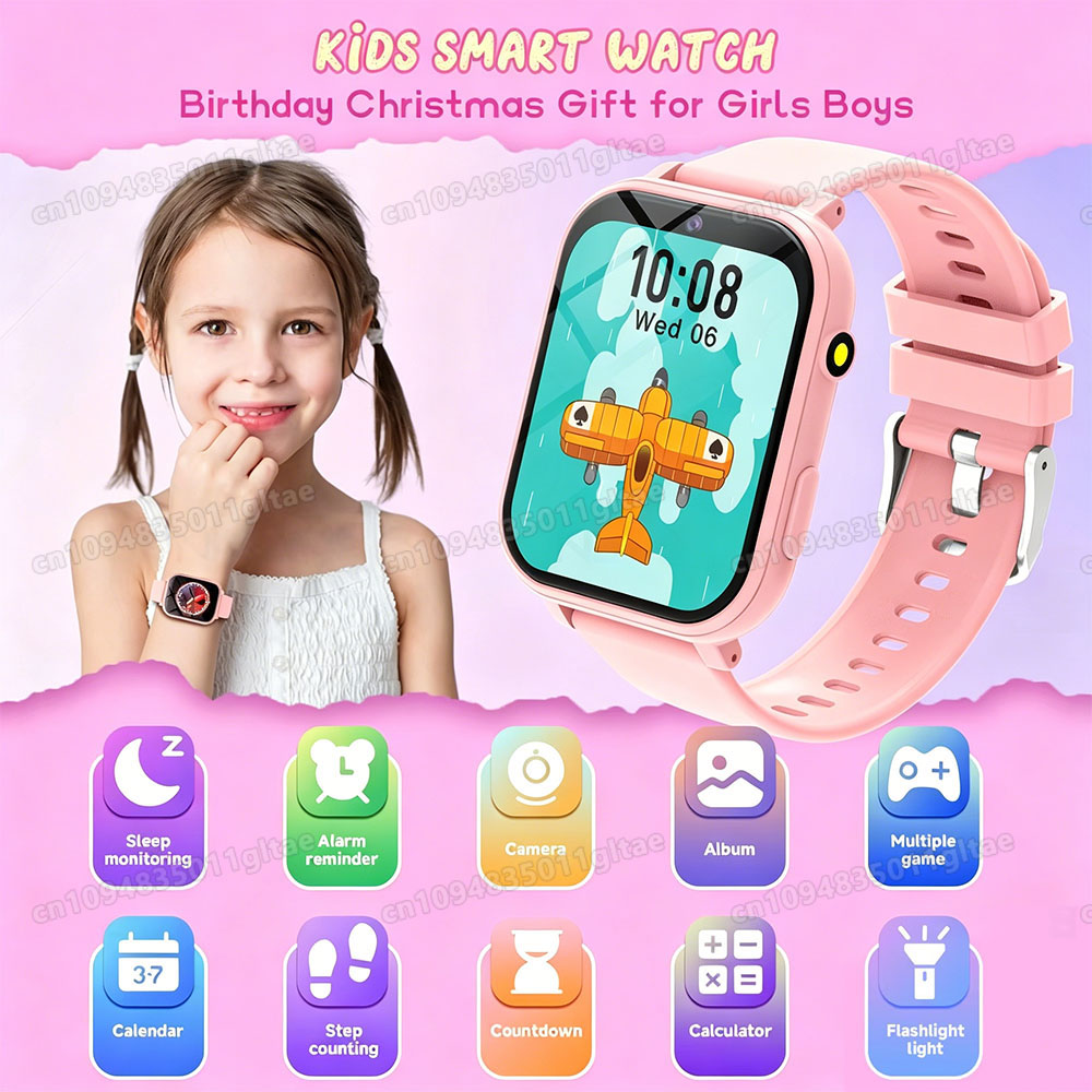 Smartwatch Watches Birthday Gift For Girls - Neue Smartwatch für Kinder HD-Kamera Taschenlampe