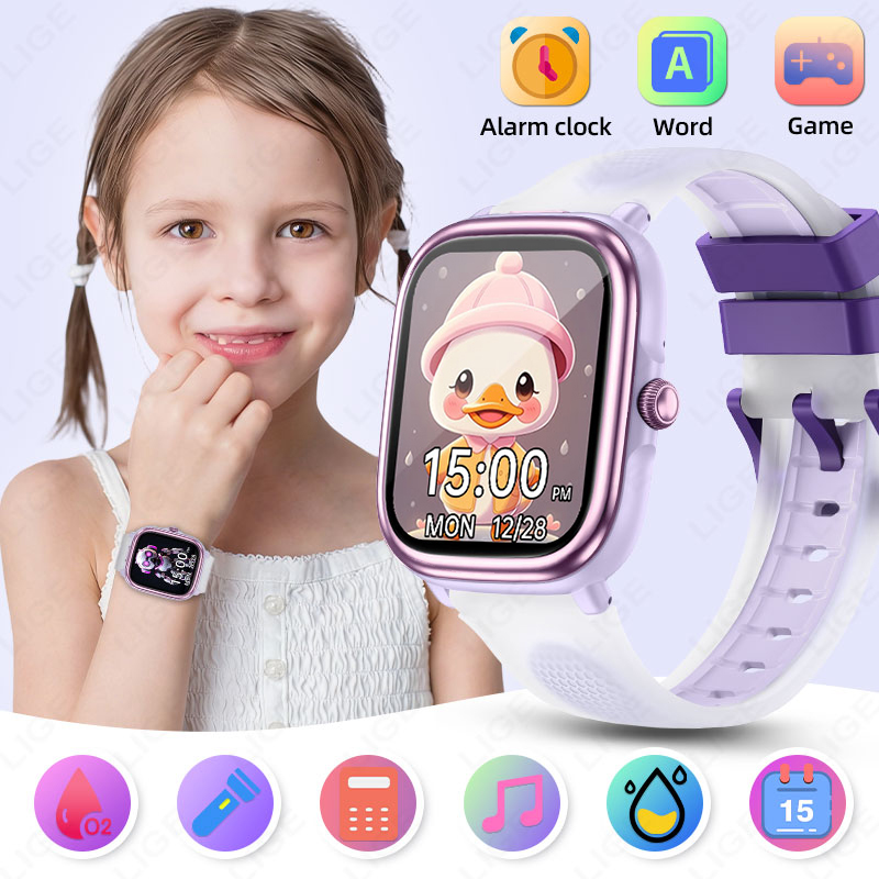 Smartwatch Watches Gift For Girls - LIGE Kinder Smartwatch 1,83 Zoll Herzfrequenz-Schlafmonitor