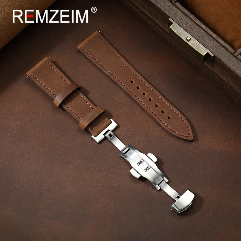 Smartwatch Vintage Watches For Women - Männer Frauen Unisex Crazy Horse Leder