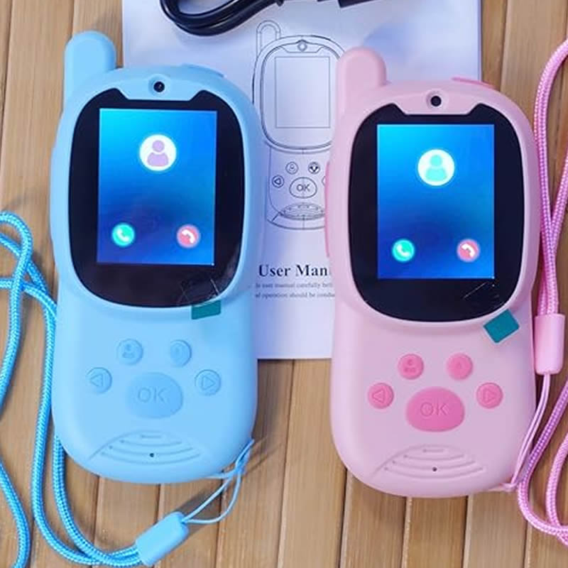 Smartwatch Watches Gift For Girls - Walkie-Talkies, niedliches 2er-Pack, wiederaufladbar, für Kinder,
