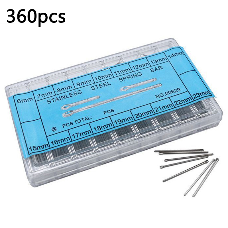 Spring Bar Tool - 360 Stück Splinte, Edelstahl-Uhrenstifte mit Doppelflansch,