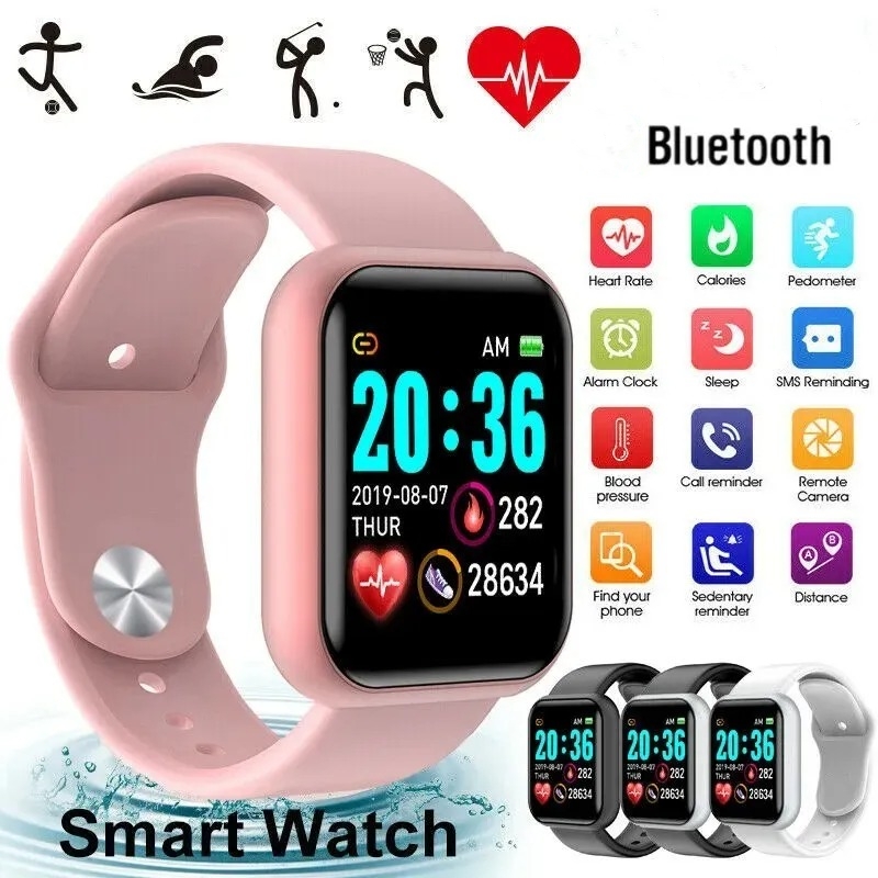 Watch Smart Y68 - Sport-Smartwatch Damen Armband Herren Smartwatch mit