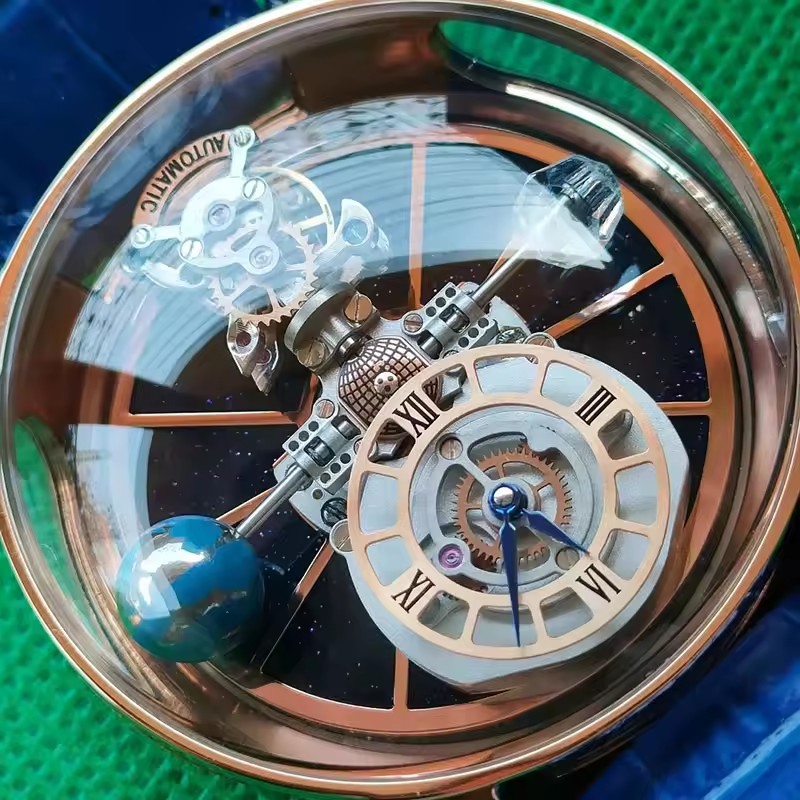 Watches Not Smartwatch - PINDU Design Herren-Armbanduhr, transparent, hohles Design,