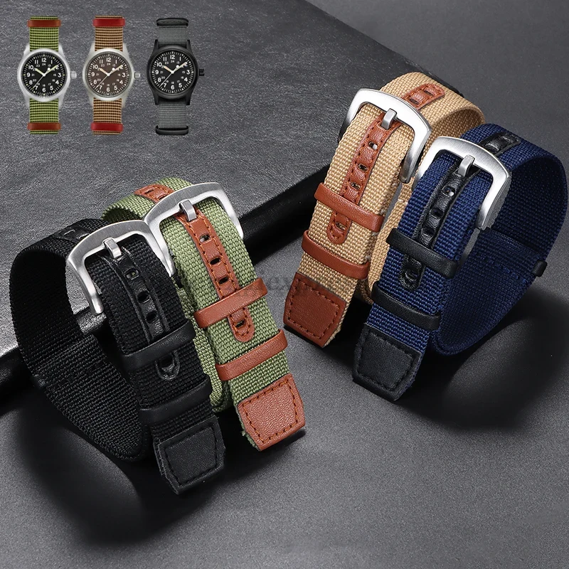Watches Rolex Smartwatch - 20mm 22mm Canvas Nylon Patch Lederarmband