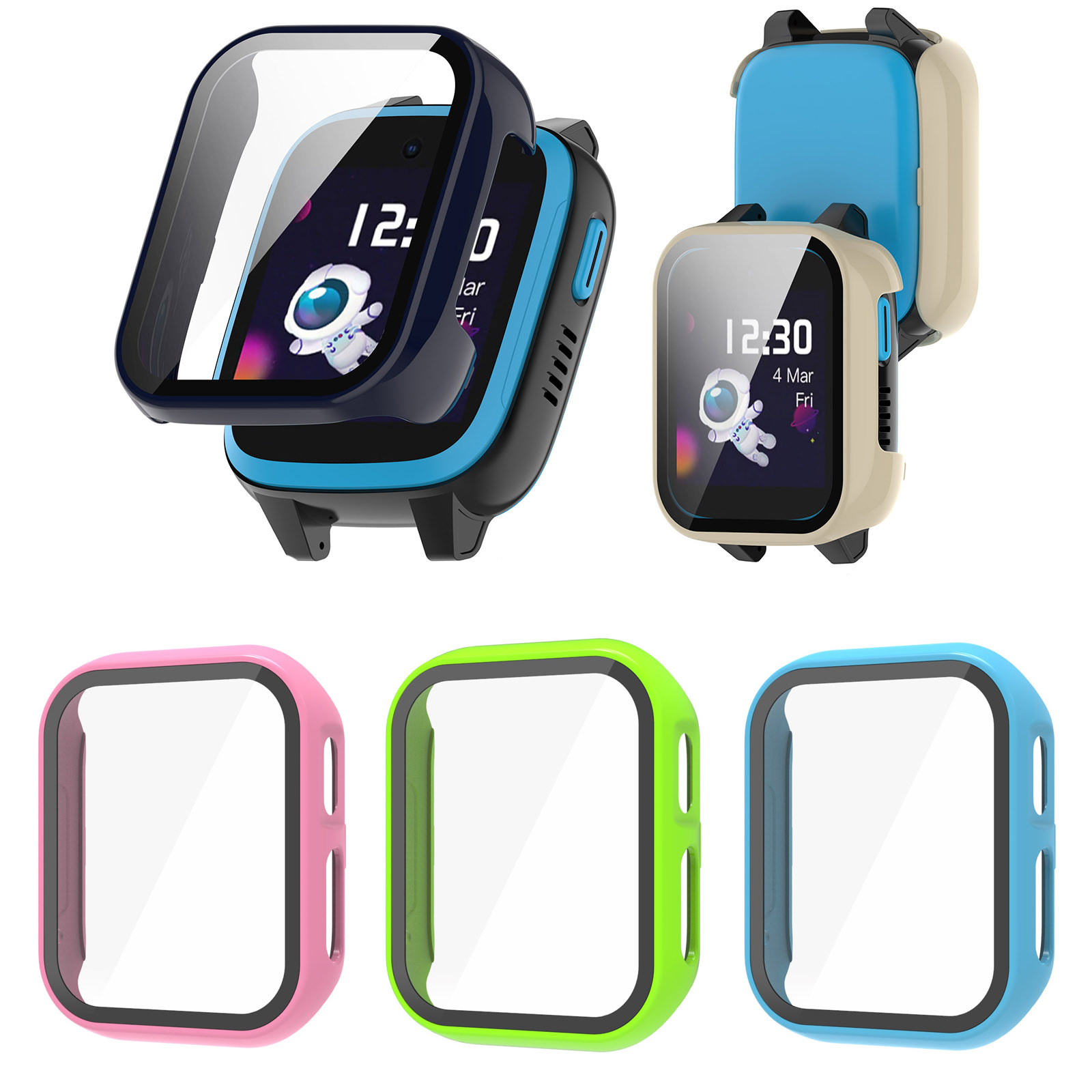 Smartwatch Watches For Kids - Hard Edge Shell Glas Displays chutz