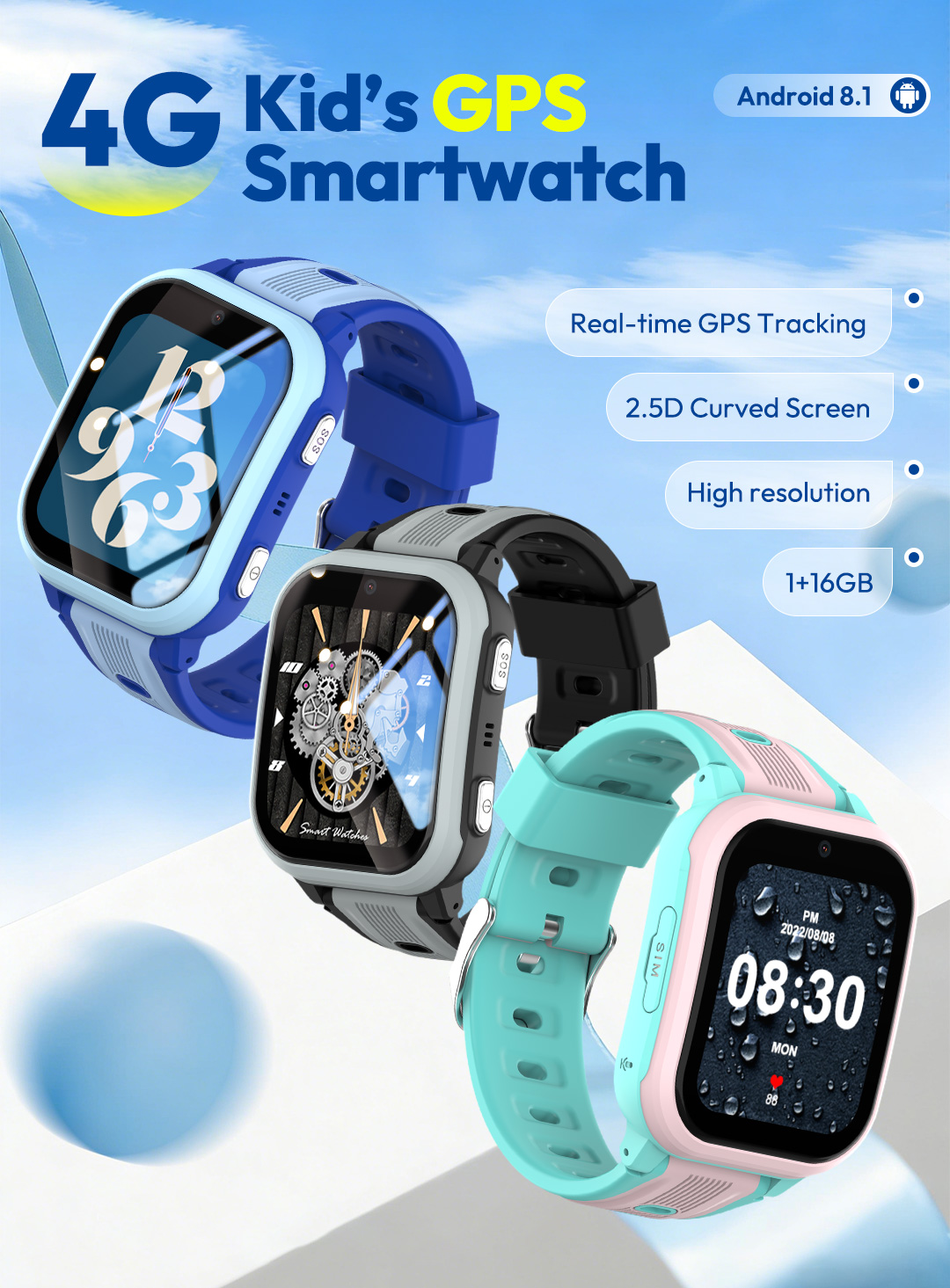 Smartwatch Watches Gift For Girls - KT41 Smartwatch - 4G Telefon-Kinderuhr -