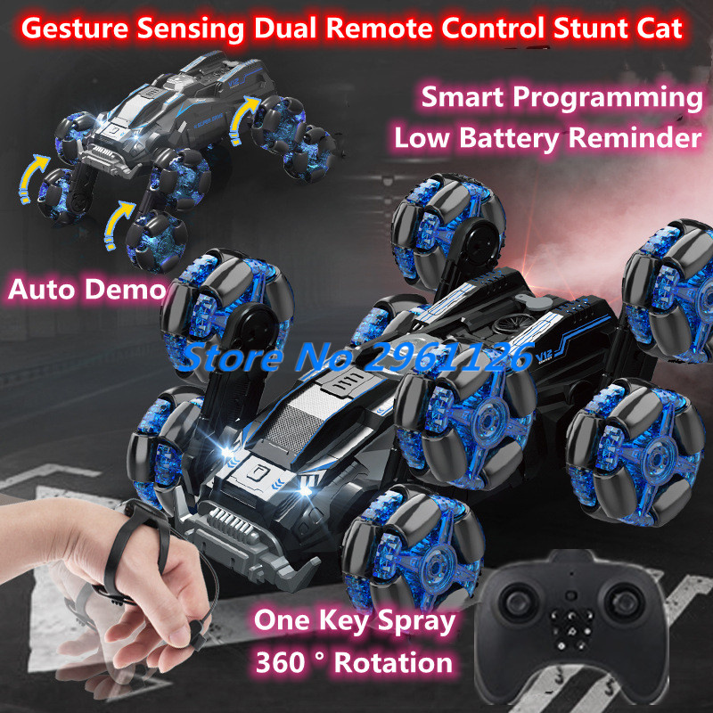 Watches Not Smartwatch - 8-Rad-Uhr Gestenerkennung Dual-Fernbedienung Stunt-Auto 2,4 G