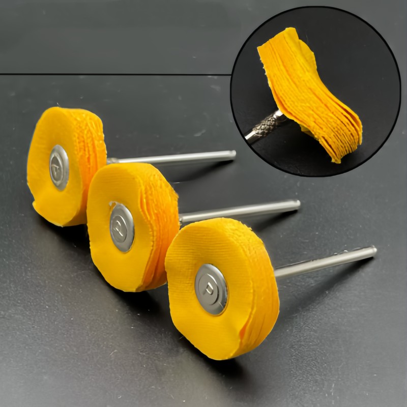 Watch Polishing Cloth - 20 Stück 3 mm gelbe Poliertücher,