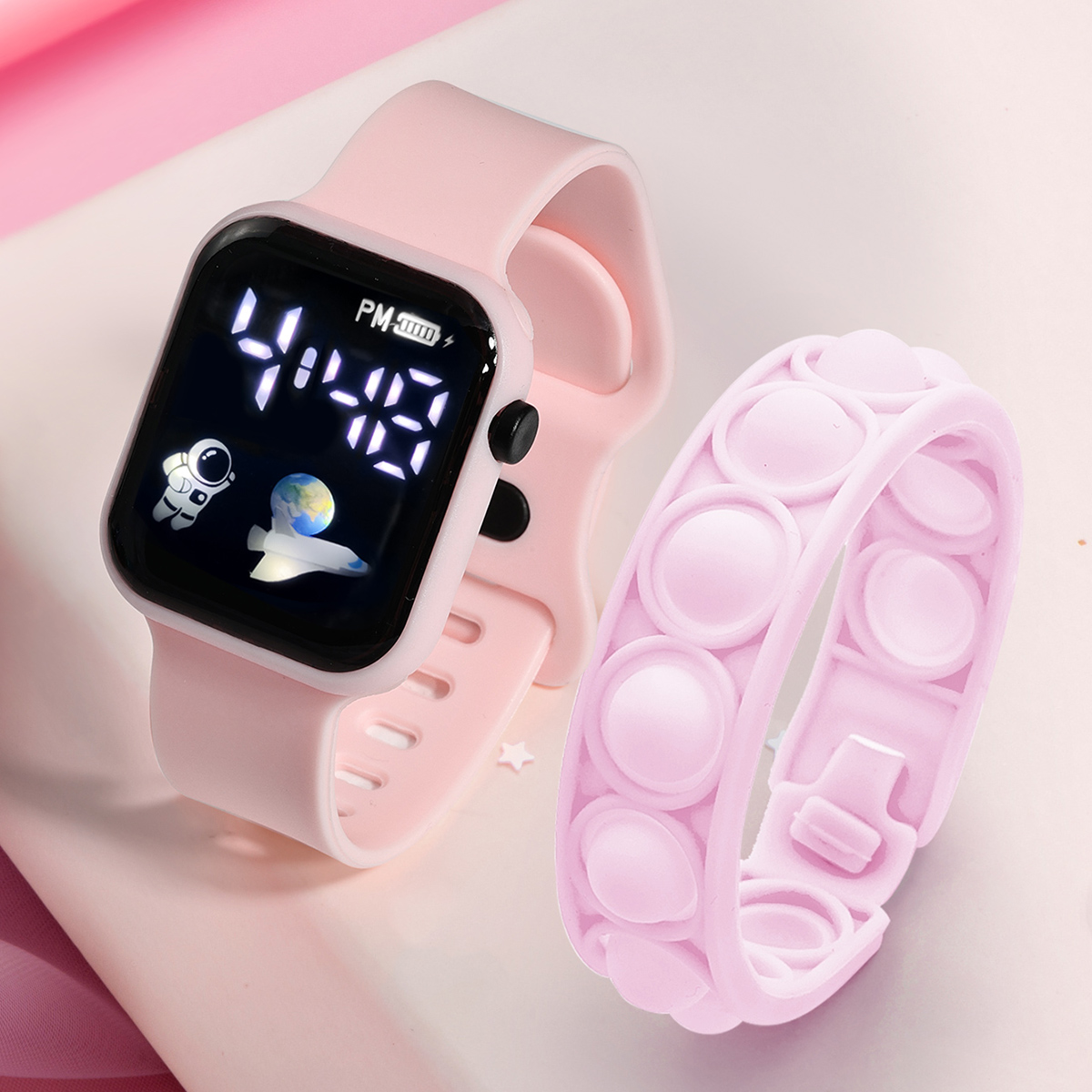 Smartwatch Watches Gift For Girls - 2 Stück Kinder Smartwatch Armband einfache