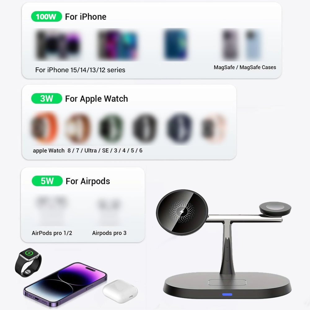 3-in-1 Magnetisches Kabelloses – Smartwatch Apple Watch Bewertung und Preis