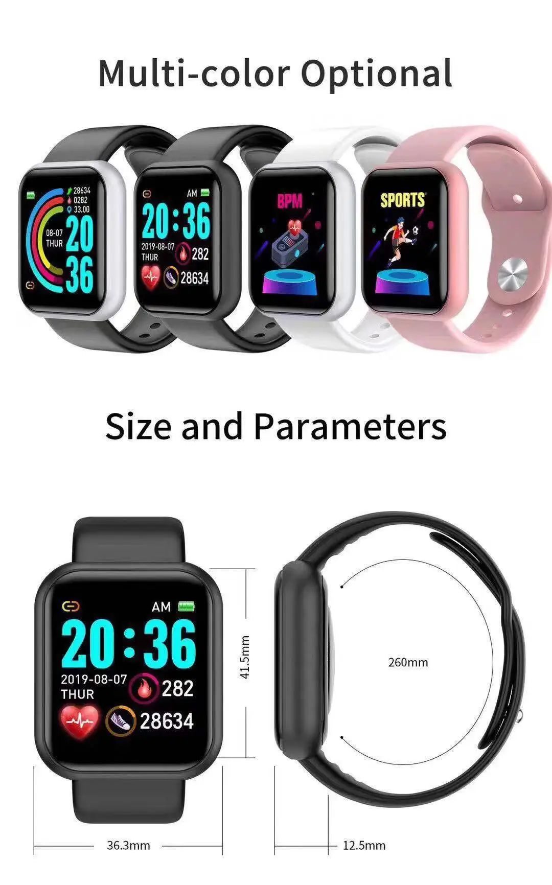 D20 Pro Smartwatch Herren Y68  – Watch Smart Y68 Bewertung und Preis