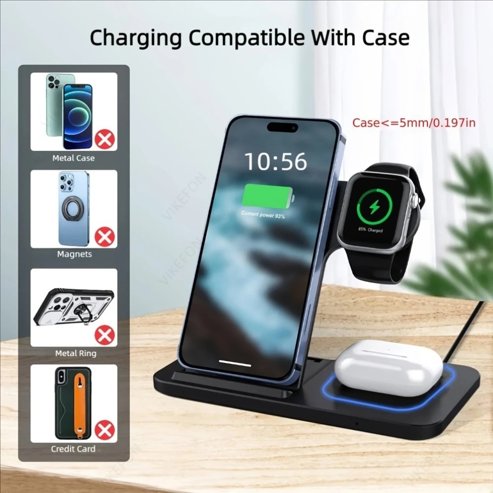 Faltbare 3-in-1 Kabellose Lade – Smartwatch Apple Watch Bewertung und Preis