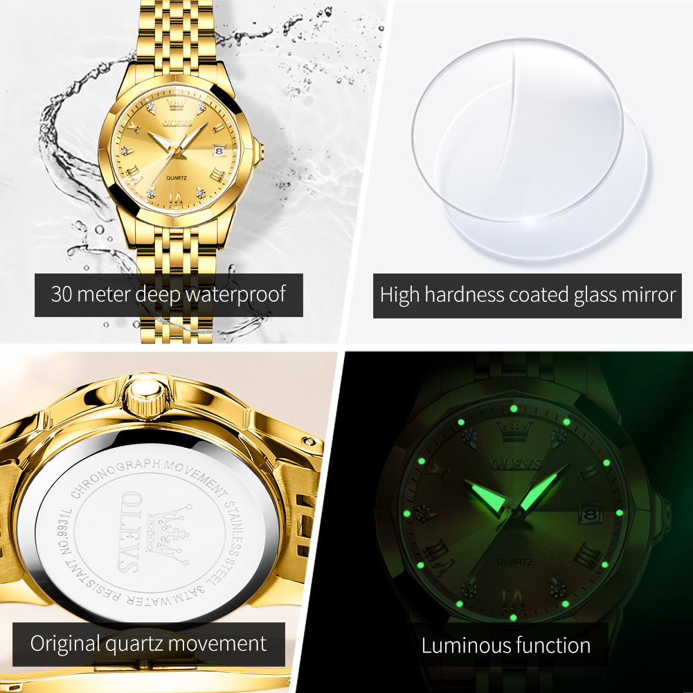 OLEVS Mode Goldene Uhr für Fra – Minimalist Thin Watch Bewertung und Preis