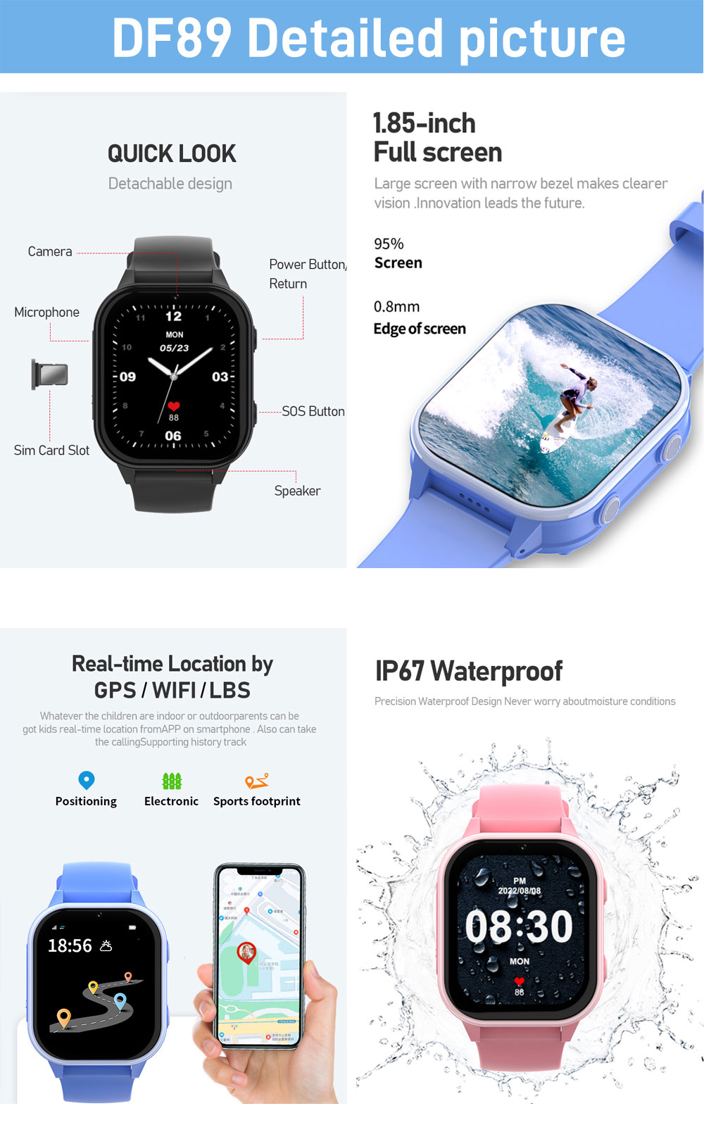 2G 4G Kinder Smart Watch Telef – Smartwatch Watches Gift For Girls Bewertung und Preis