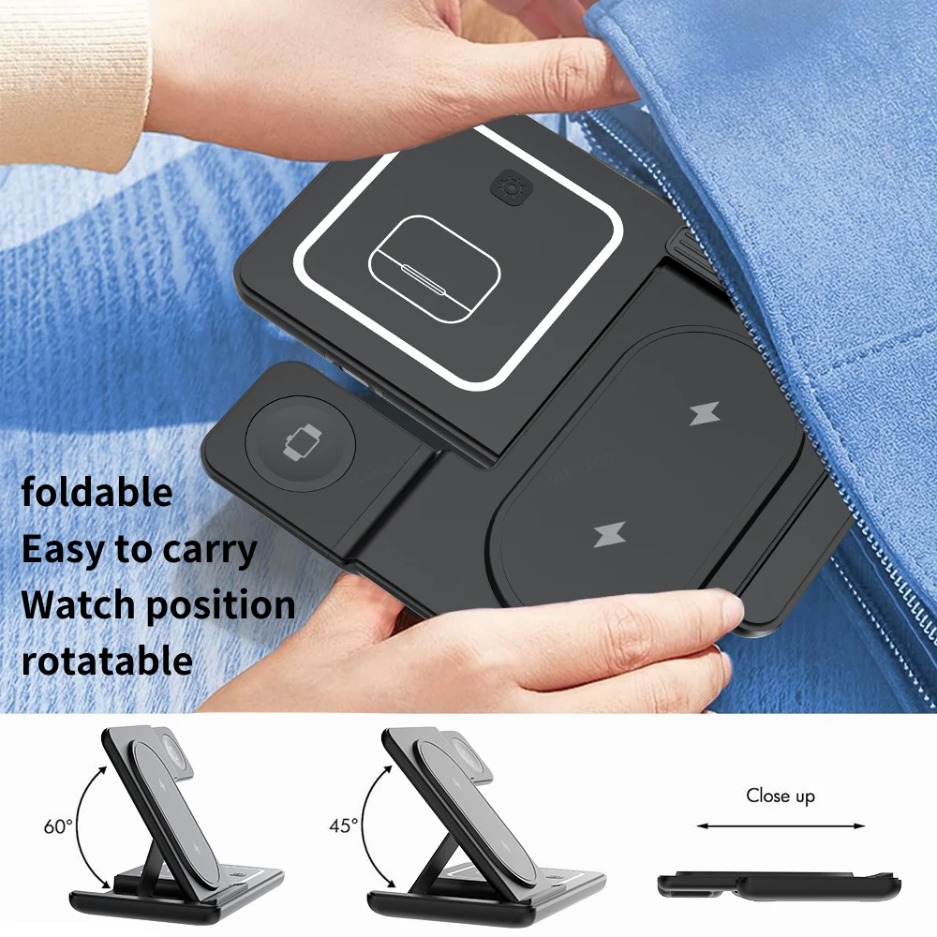 3-in-1 Faltbare Kabellose Lade – Smartwatch Apple Watch Bewertung und Preis