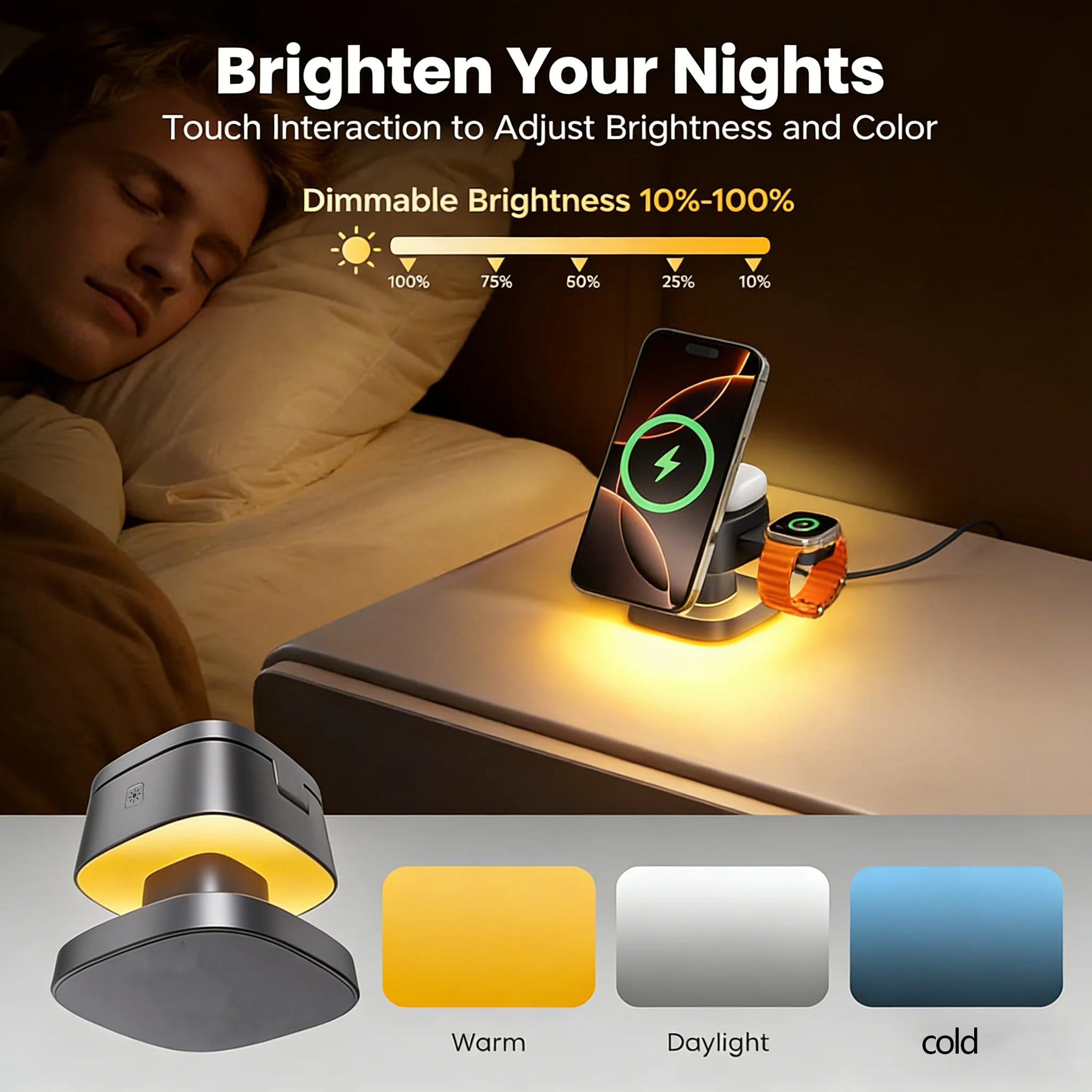 TIMESS Nachtlicht Pilz-Design  – Smartwatch Apple Watch Bewertung und Preis